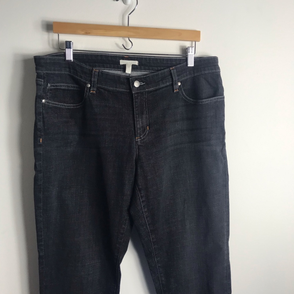 Eileen Fisher organic cotton black Crop jeans